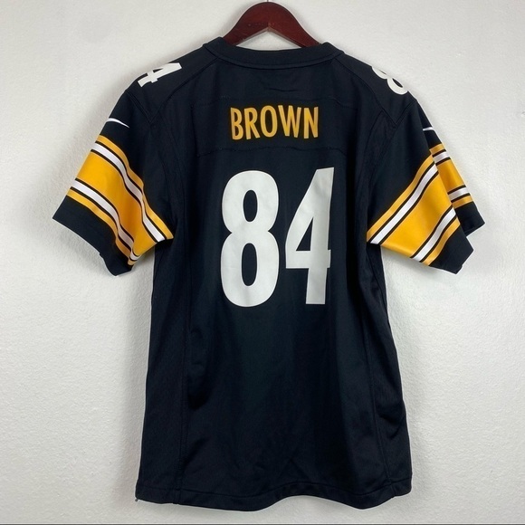 NIKE ON FIELD NFL PITTSBURGH STEELERS #84 ANTONIO BROWN Size XL Woman’s - Picture 8 of 13